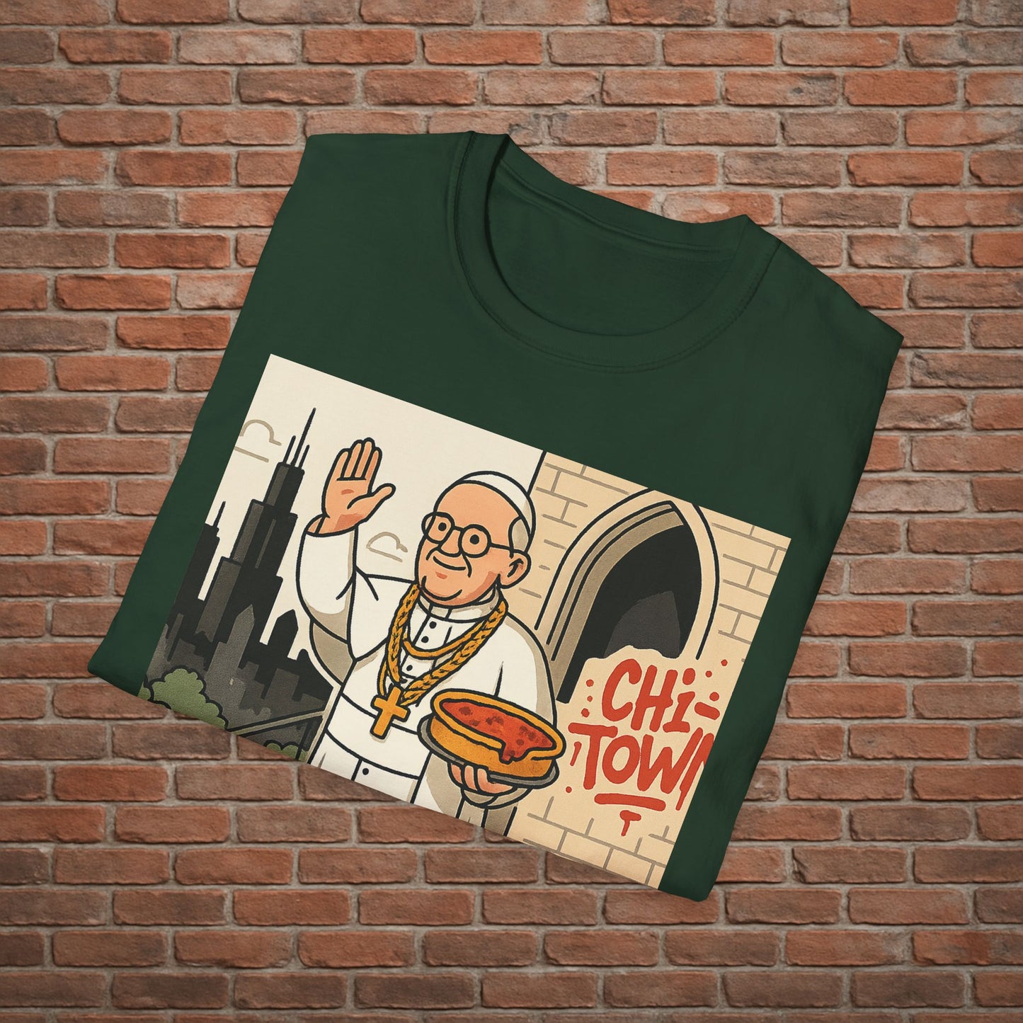 Pope Blessing T-Shirt – Funny Papal Graphic Tee – Viral Religious Streetwear – Sizes Small to 2XL