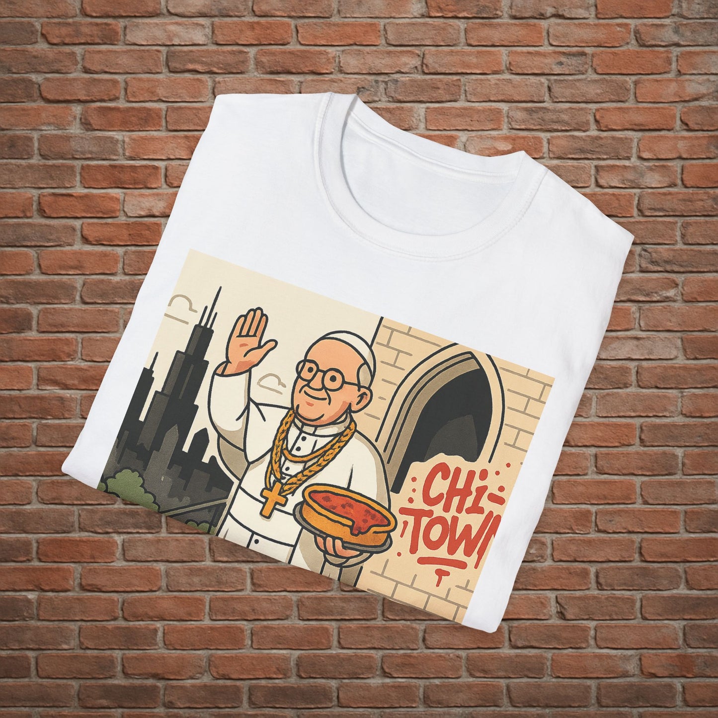 Pope Blessing T-Shirt – Funny Papal Graphic Tee – Viral Religious Streetwear – Sizes Small to 2XL