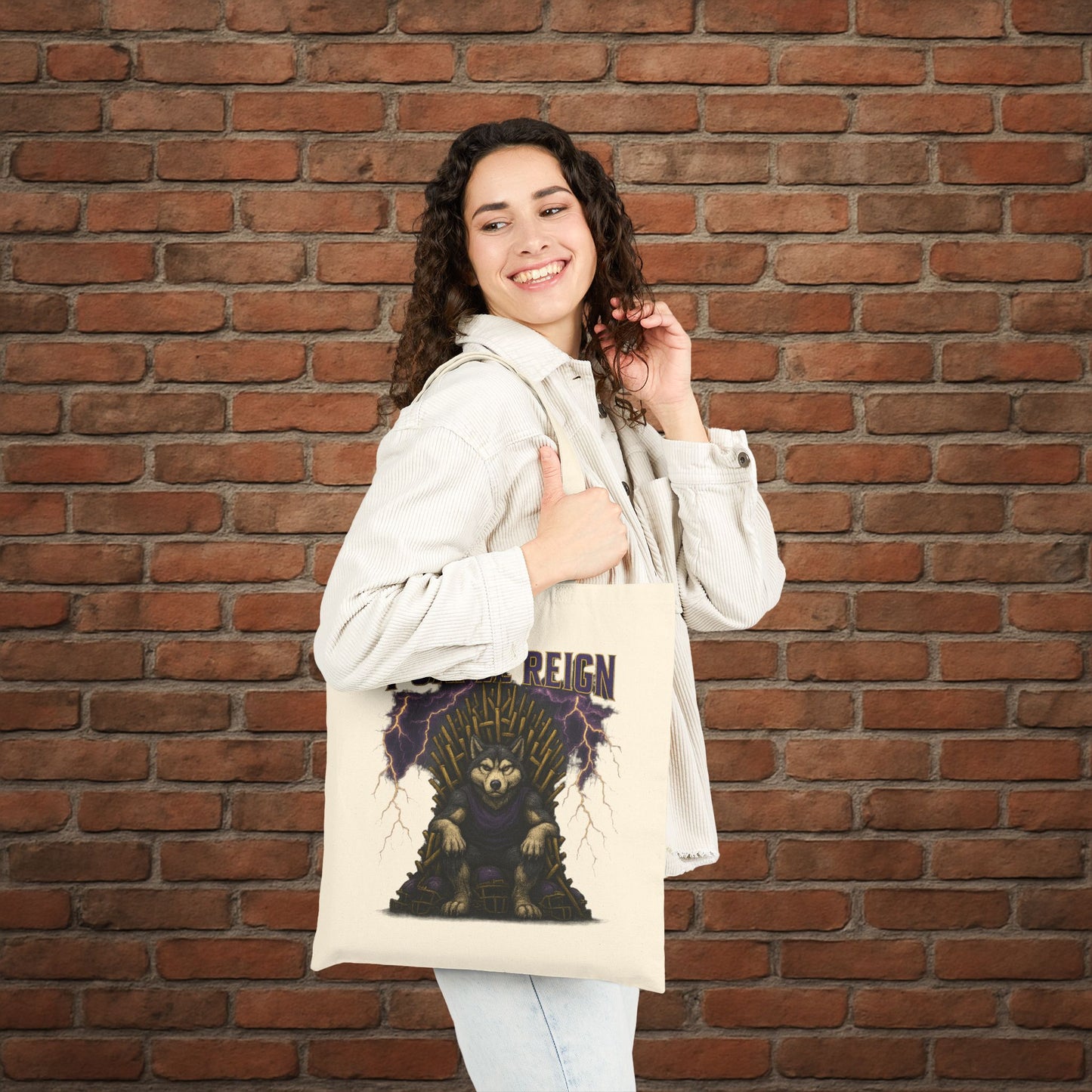 Washington Purple Reign Tote Bag – Huskies Game Day Canvas Tote – College Football Gift