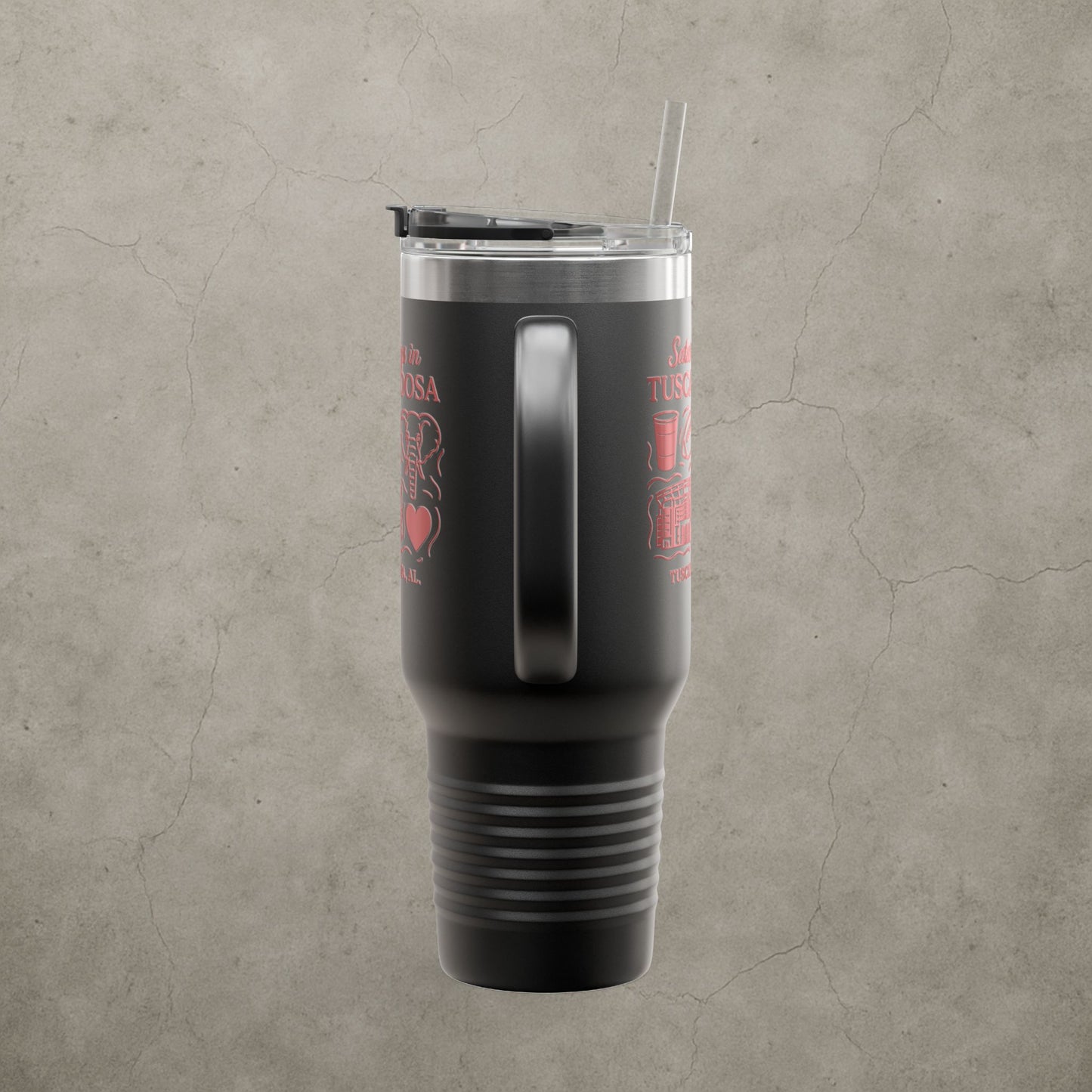 Alabama Crimson Tide 'Saturdays in Tuscaloosa Tumbler' - 40oz College Game Day Cup - Stainless Steel Tailgate Mug - 5 Colors