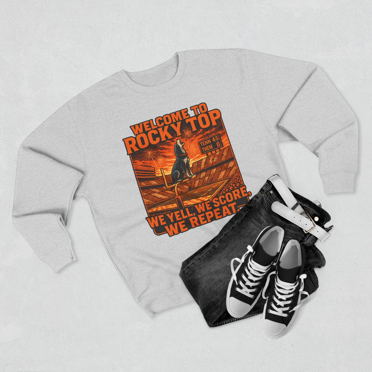 Tennessee Volunteers 'Welcome to Rocky Top Sweatshirt' - UT Game Day Crewneck - College Football Gift - S to XL - 3 Colors