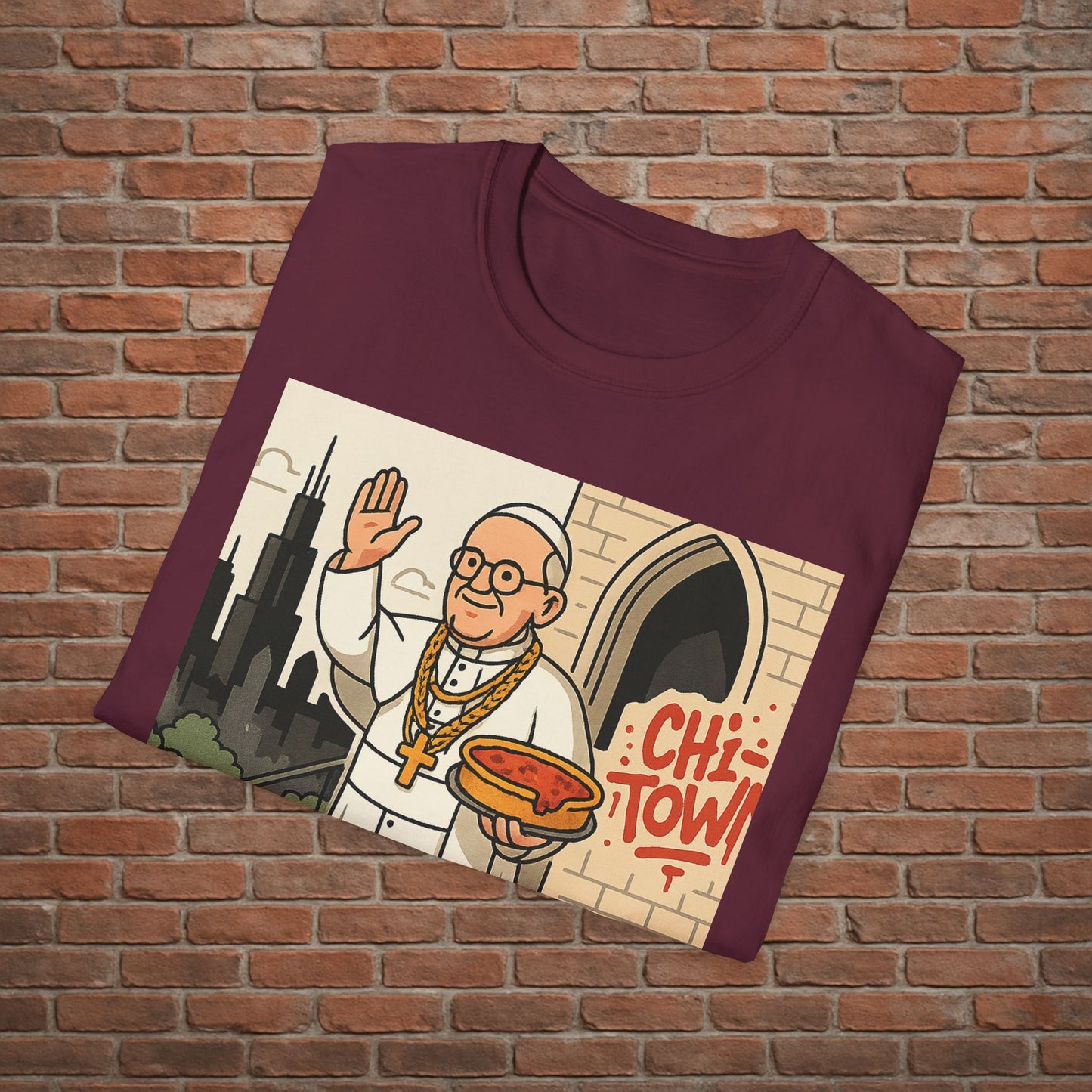 Pope Blessing T-Shirt – Funny Papal Graphic Tee – Viral Religious Streetwear – Sizes Small to 2XL