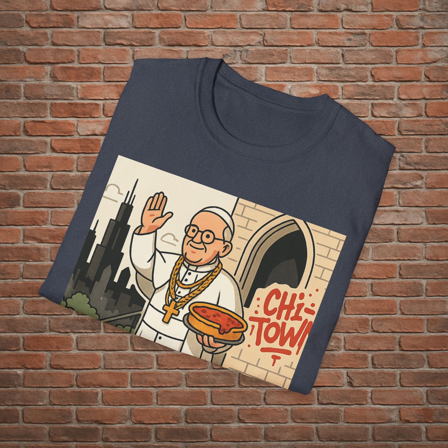 Pope Blessing T-Shirt – Funny Papal Graphic Tee – Viral Religious Streetwear – Sizes Small to 2XL