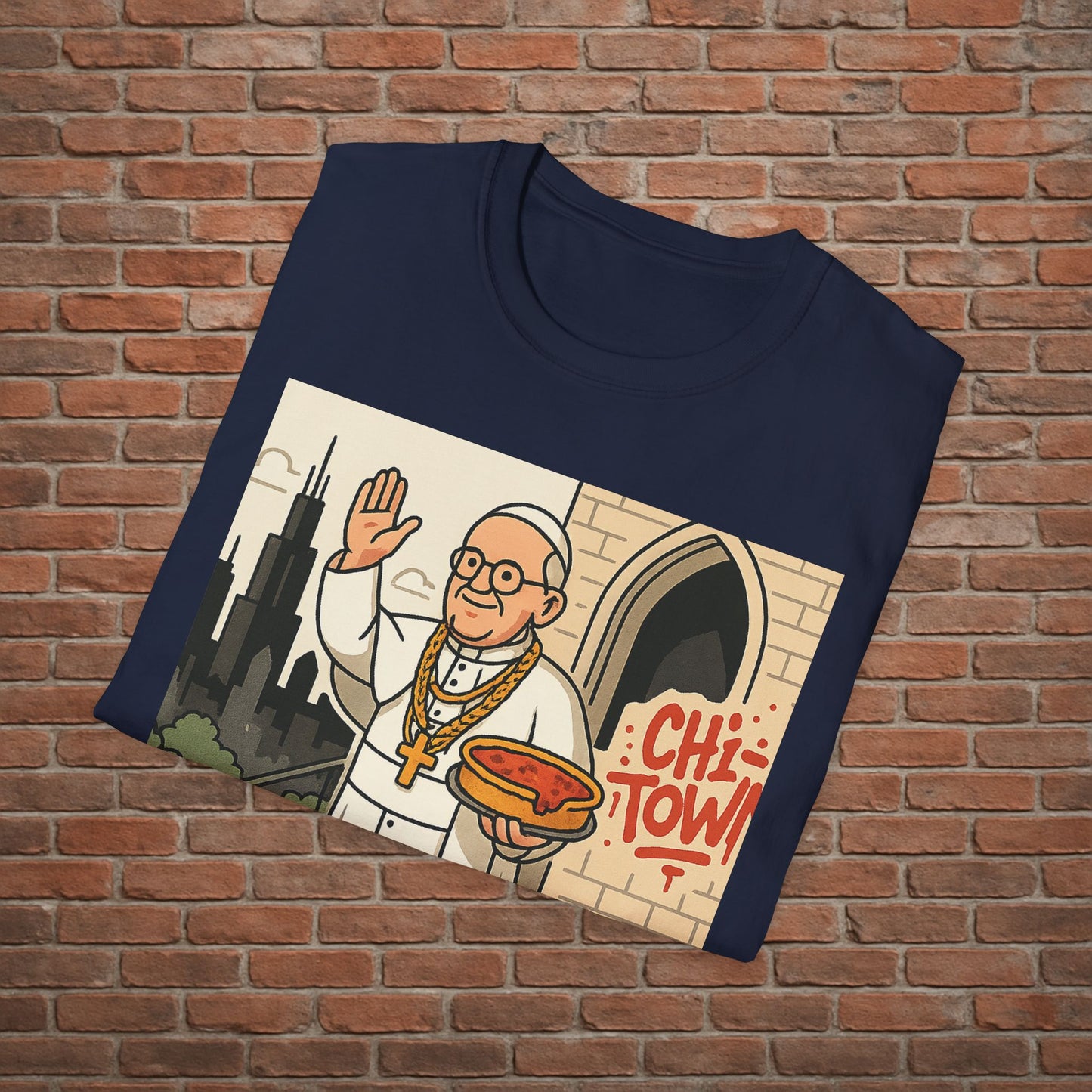 Pope Blessing T-Shirt – Funny Papal Graphic Tee – Viral Religious Streetwear – Sizes Small to 2XL