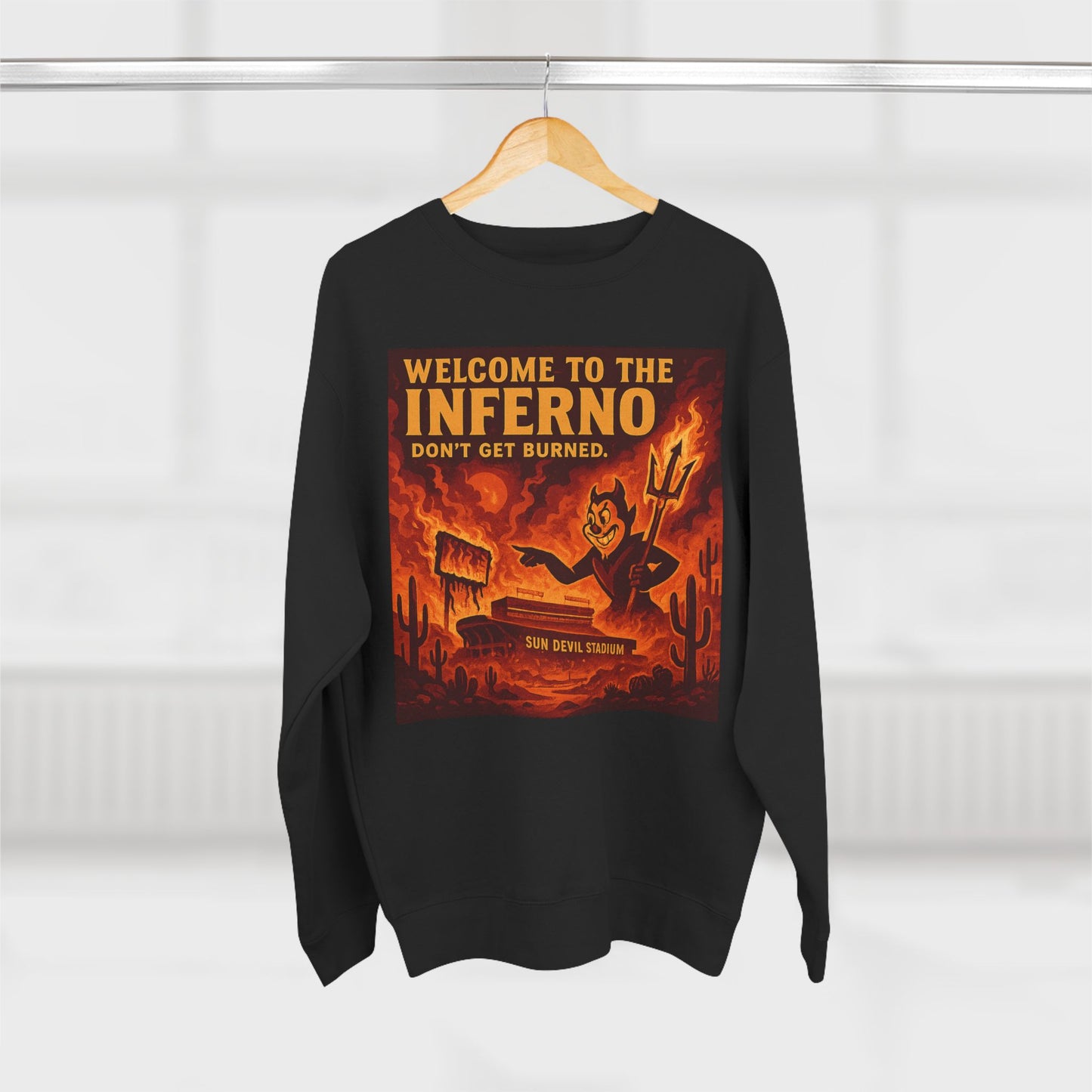 Arizona State Sun Devils 'Welcome to the Inferno Sweatshirt' - ASU Game Day Crewneck - College Football Gift - S to XL - 3 Colors