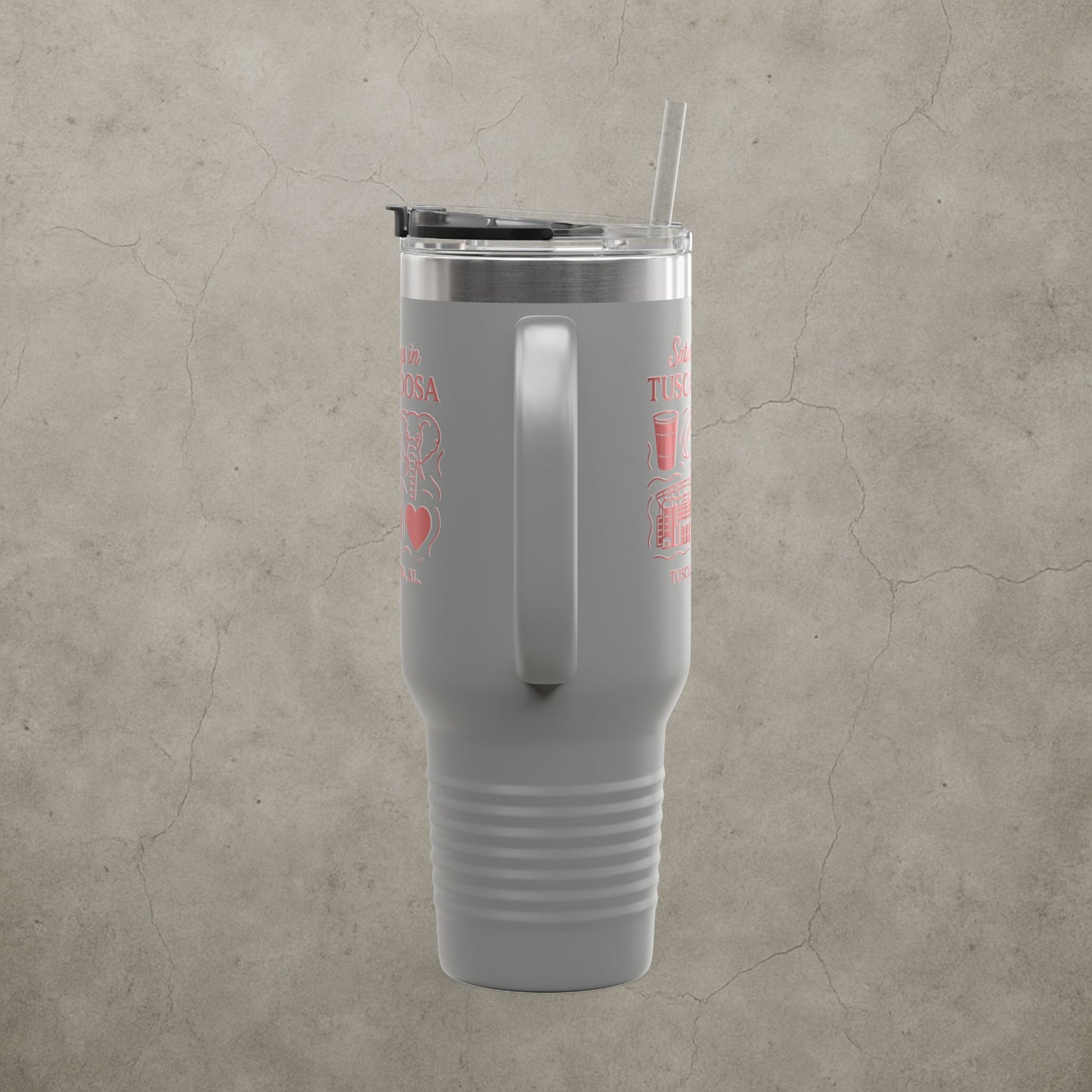 Alabama Crimson Tide 'Saturdays in Tuscaloosa Tumbler' - 40oz College Game Day Cup - Stainless Steel Tailgate Mug - 5 Colors