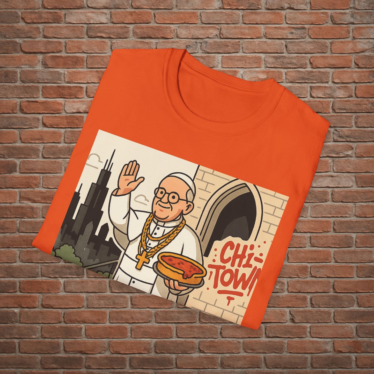 Pope Blessing T-Shirt – Funny Papal Graphic Tee – Viral Religious Streetwear – Sizes Small to 2XL