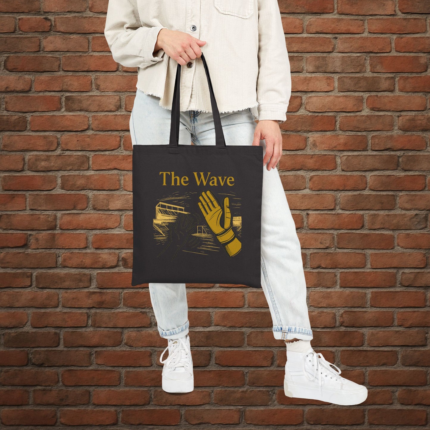 Iowa The Wave Tote Bag – Hawkeyes Game Day Canvas Tote – College Football Gift