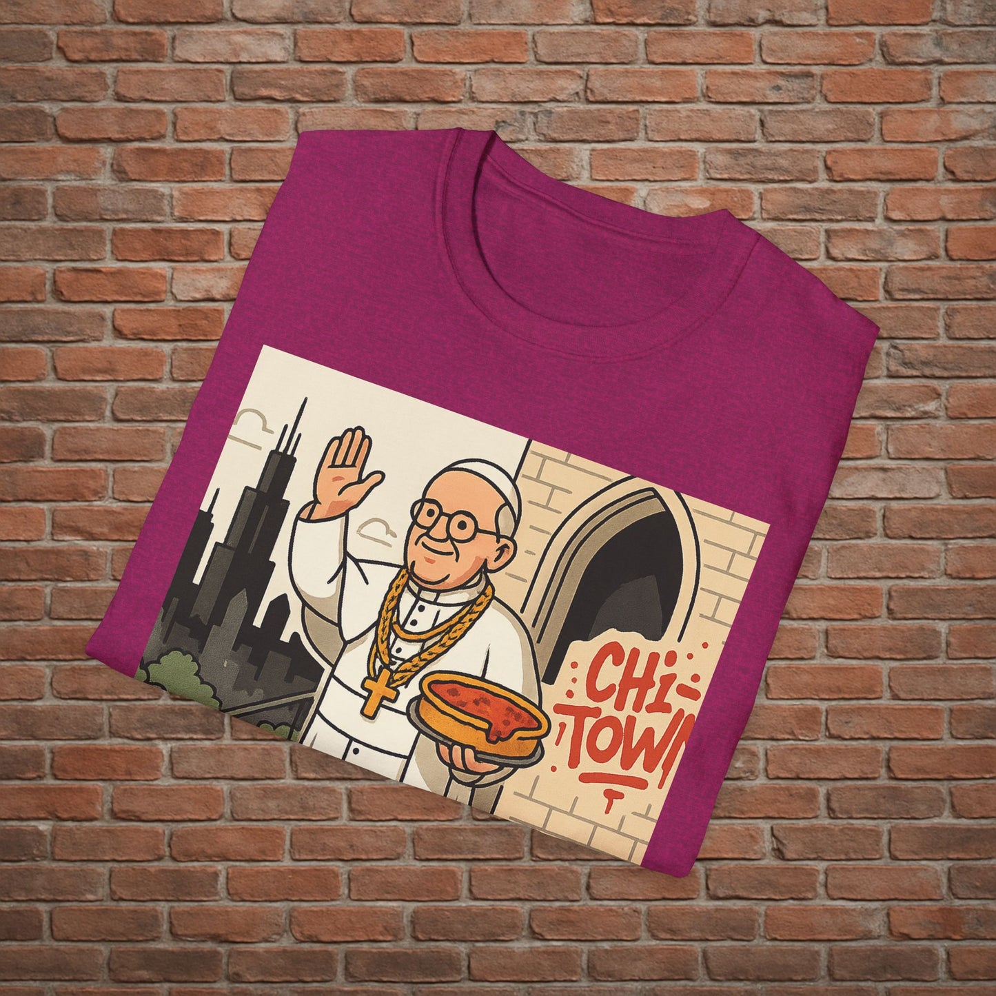 Pope Blessing T-Shirt – Funny Papal Graphic Tee – Viral Religious Streetwear – Sizes Small to 2XL
