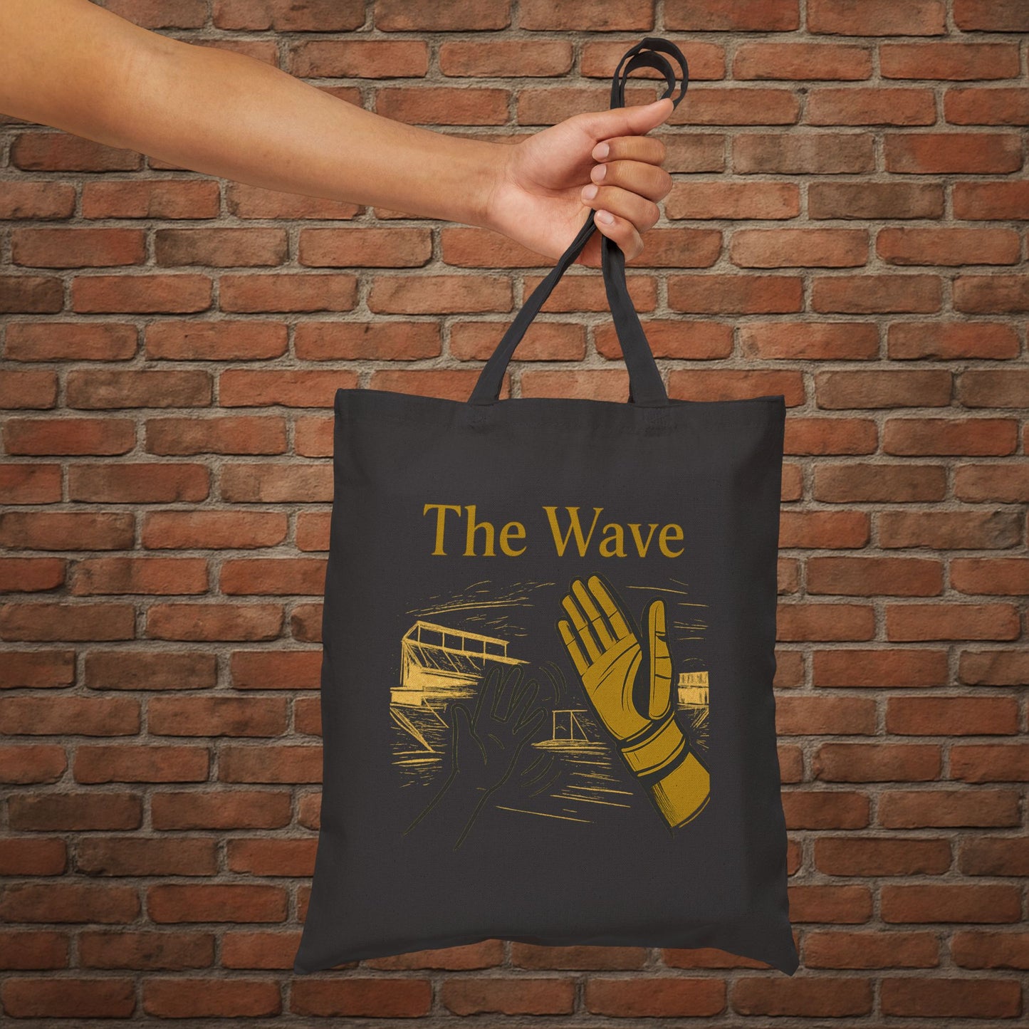 Iowa The Wave Tote Bag – Hawkeyes Game Day Canvas Tote – College Football Gift