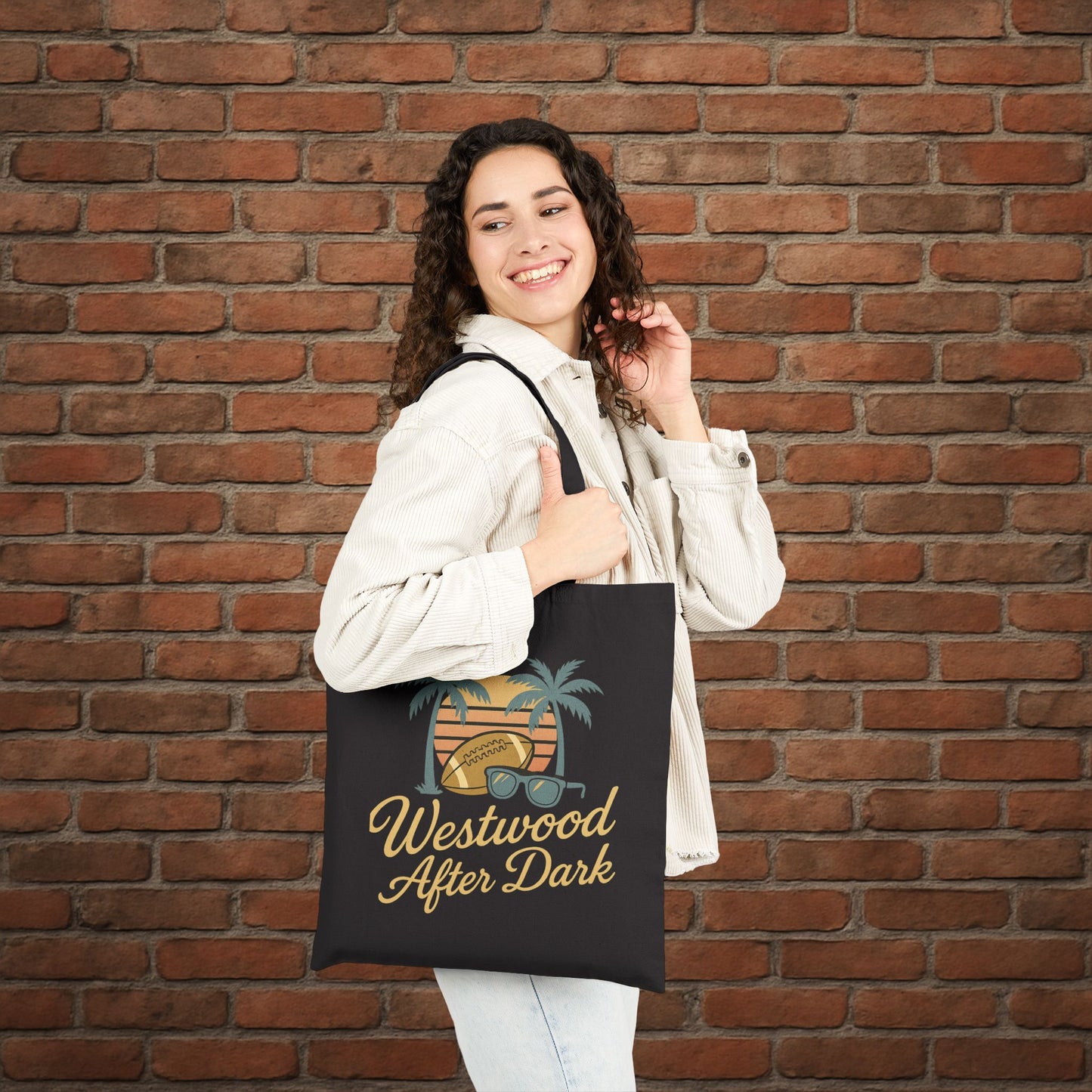 UCLA Westwood After Dark Tote Bag – Game Day Campus Tote – College Football Gift