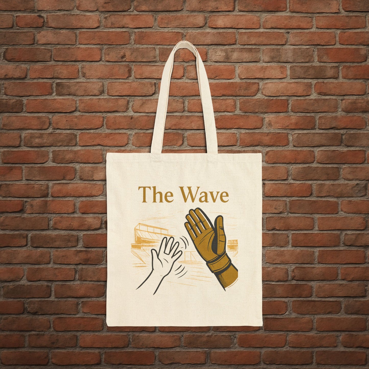 Iowa The Wave Tote Bag – Hawkeyes Game Day Canvas Tote – College Football Gift