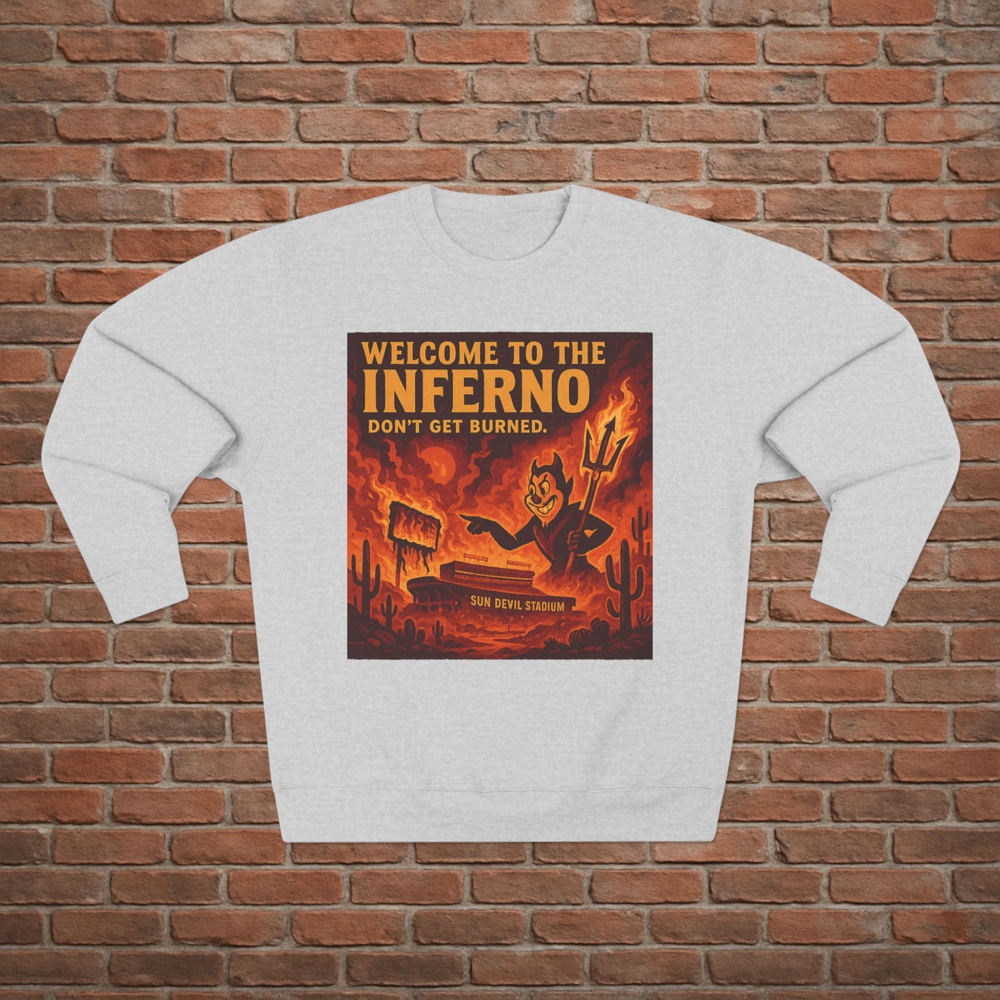 Arizona State Sun Devils 'Welcome to the Inferno Sweatshirt' - ASU Game Day Crewneck - College Football Gift - S to XL - 3 Colors