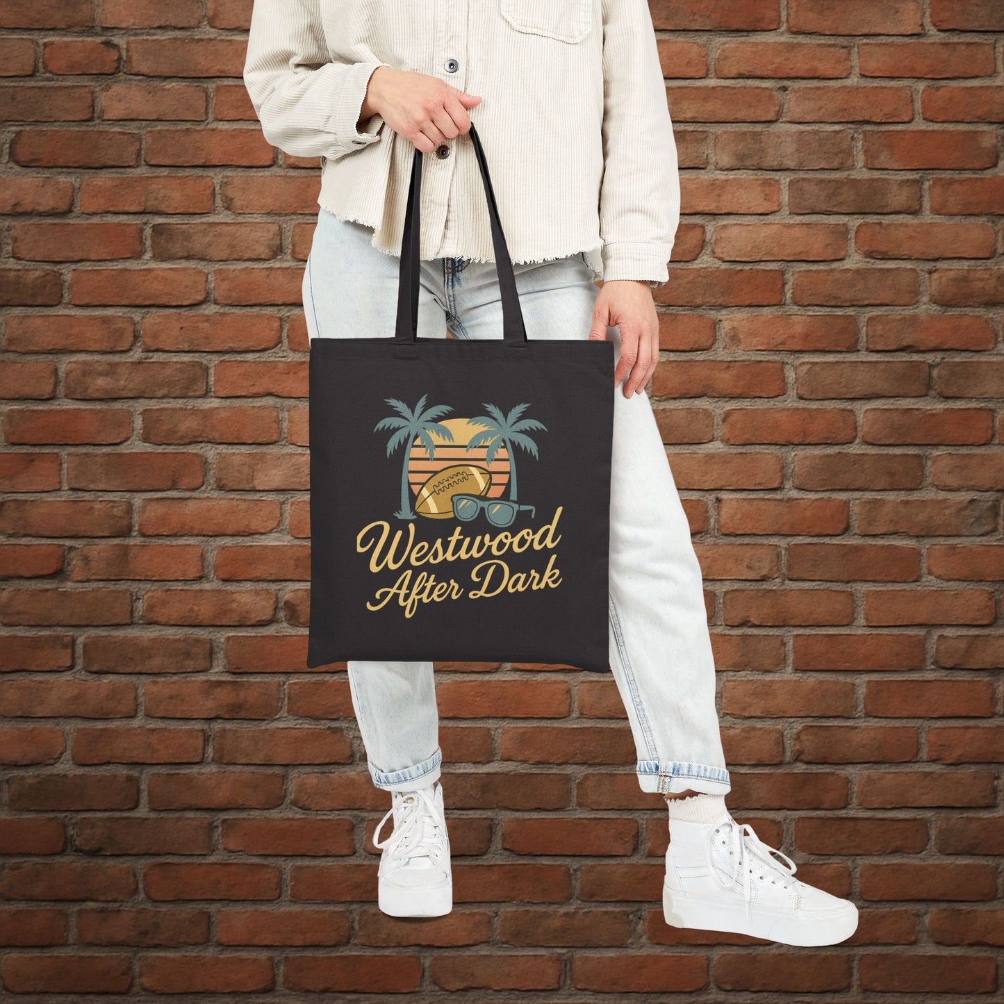 UCLA Westwood After Dark Tote Bag – Game Day Campus Tote – College Football Gift