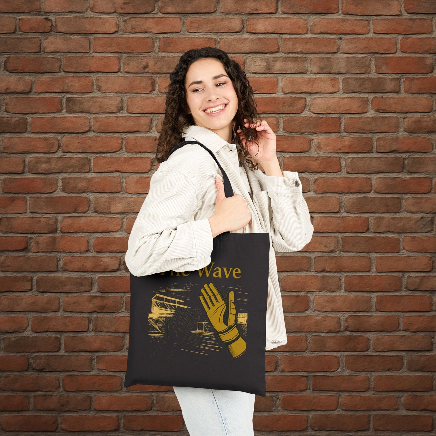 Iowa The Wave Tote Bag – Hawkeyes Game Day Canvas Tote – College Football Gift