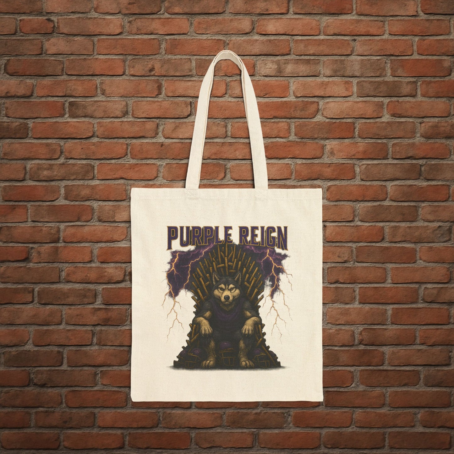 Washington Purple Reign Tote Bag – Huskies Game Day Canvas Tote – College Football Gift
