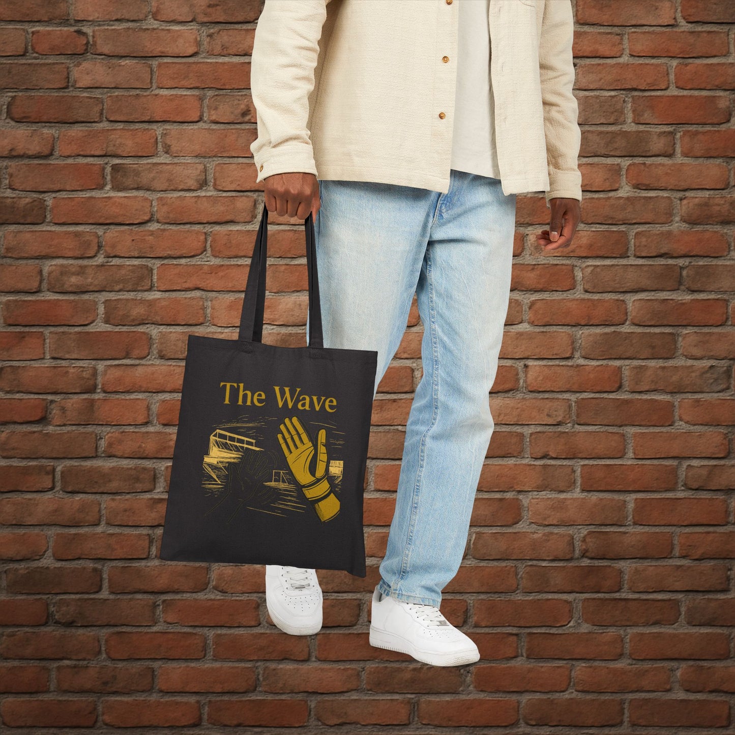 Iowa The Wave Tote Bag – Hawkeyes Game Day Canvas Tote – College Football Gift