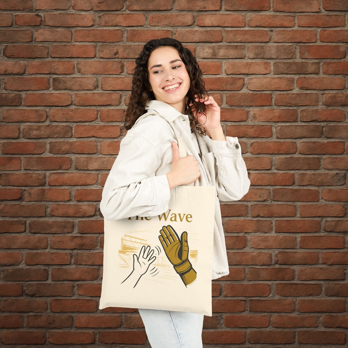 Iowa The Wave Tote Bag – Hawkeyes Game Day Canvas Tote – College Football Gift