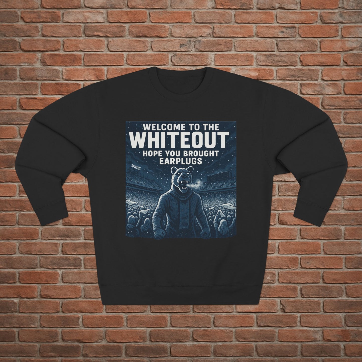 Penn State Nittany Lions 'Whiteout Game Sweatshirt' - PSU Game Day Crewneck - College Football Gift - S to XL - 3 Colors