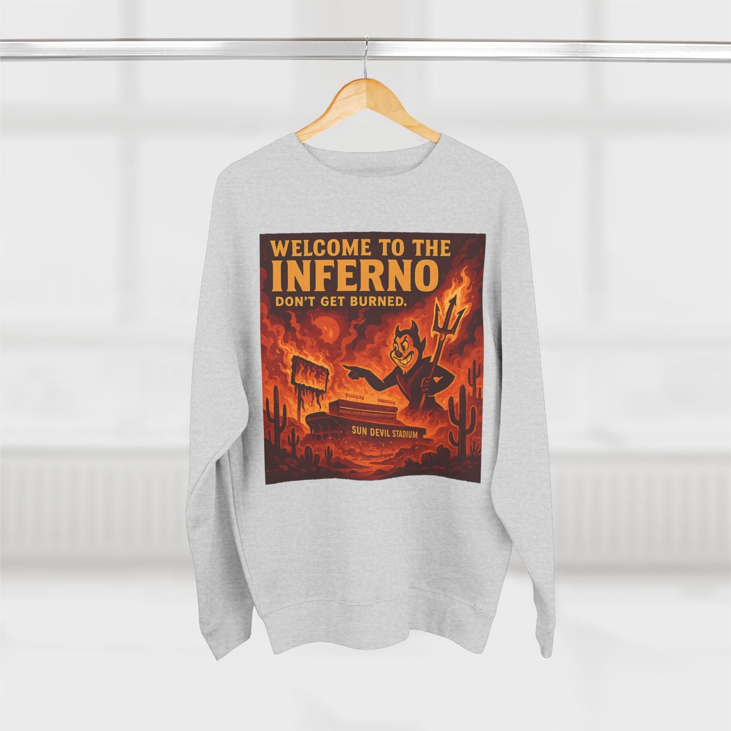 Arizona State Sun Devils 'Welcome to the Inferno Sweatshirt' - ASU Game Day Crewneck - College Football Gift - S to XL - 3 Colors