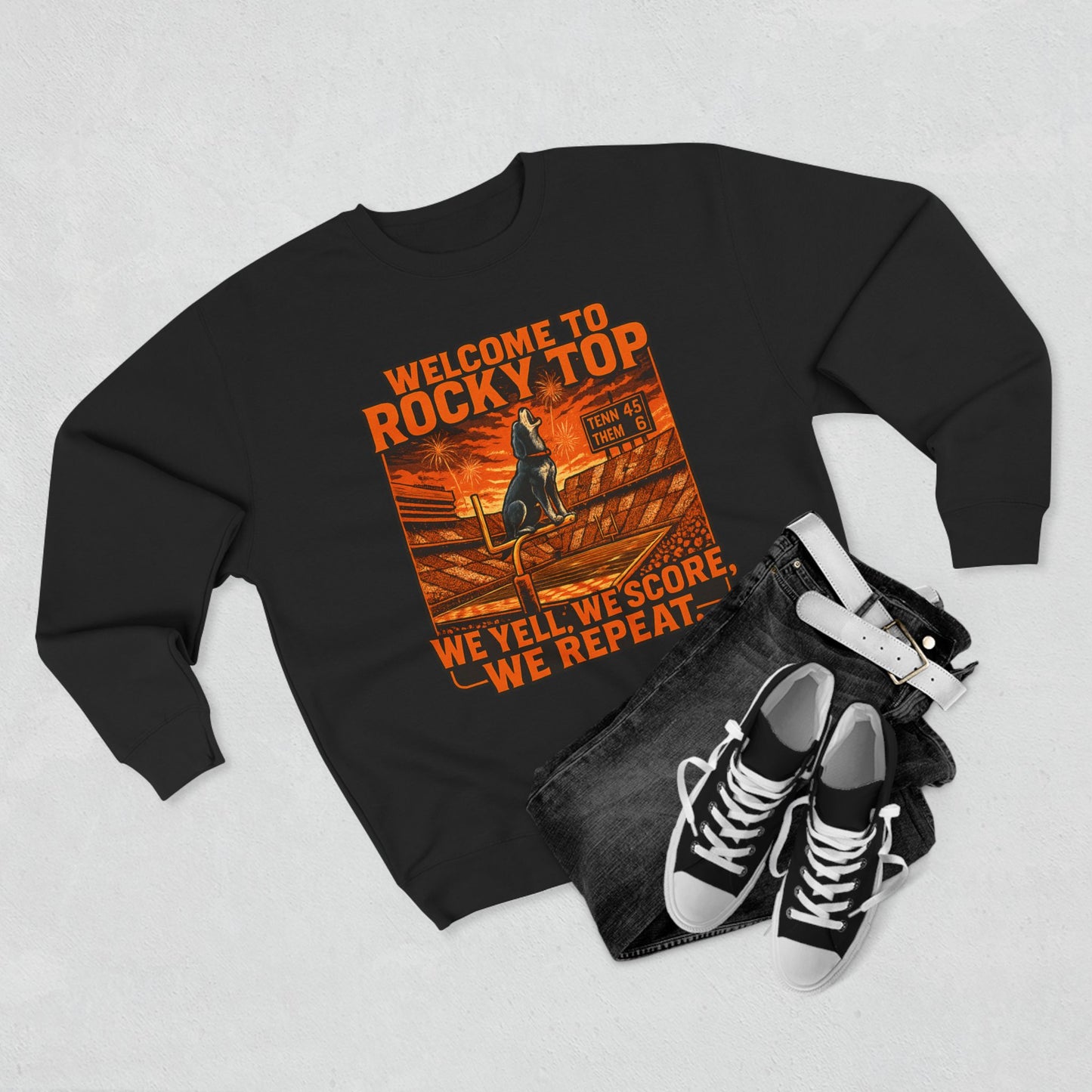 Tennessee Volunteers 'Welcome to Rocky Top Sweatshirt' - UT Game Day Crewneck - College Football Gift - S to XL - 3 Colors