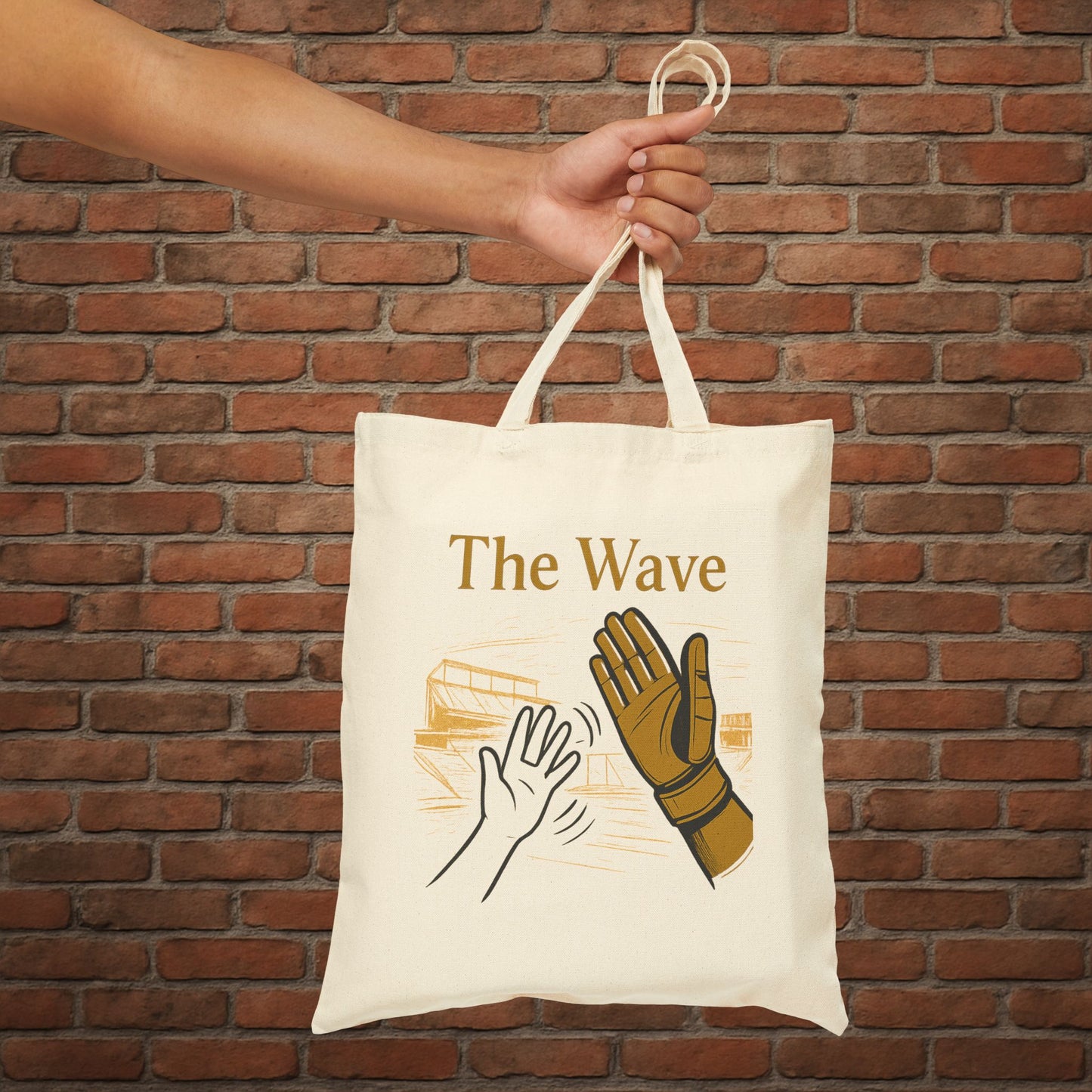 Iowa The Wave Tote Bag – Hawkeyes Game Day Canvas Tote – College Football Gift