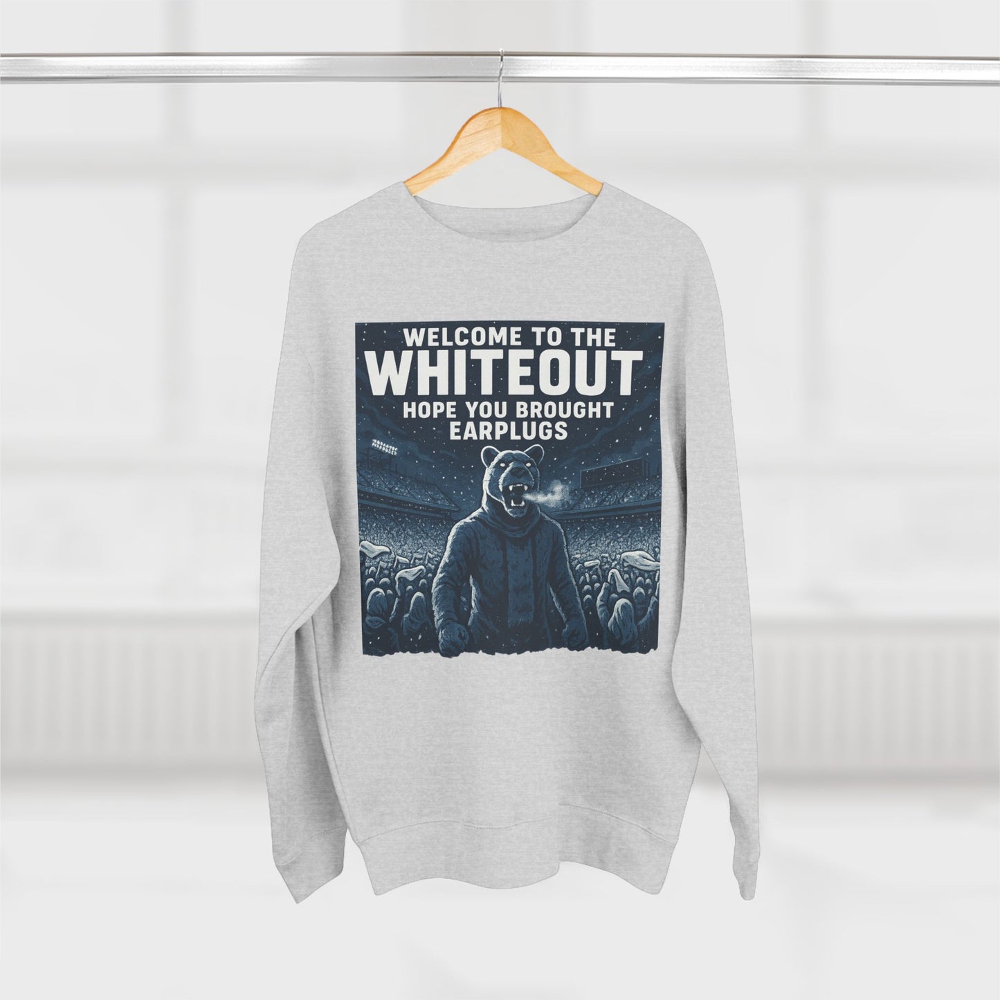 Penn State Nittany Lions 'Whiteout Game Sweatshirt' - PSU Game Day Crewneck - College Football Gift - S to XL - 3 Colors