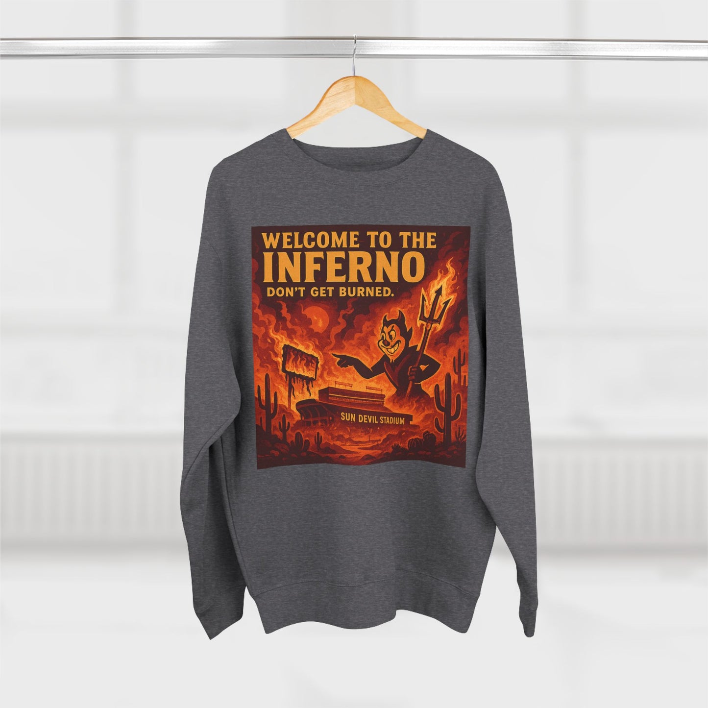 Arizona State Sun Devils 'Welcome to the Inferno Sweatshirt' - ASU Game Day Crewneck - College Football Gift - S to XL - 3 Colors