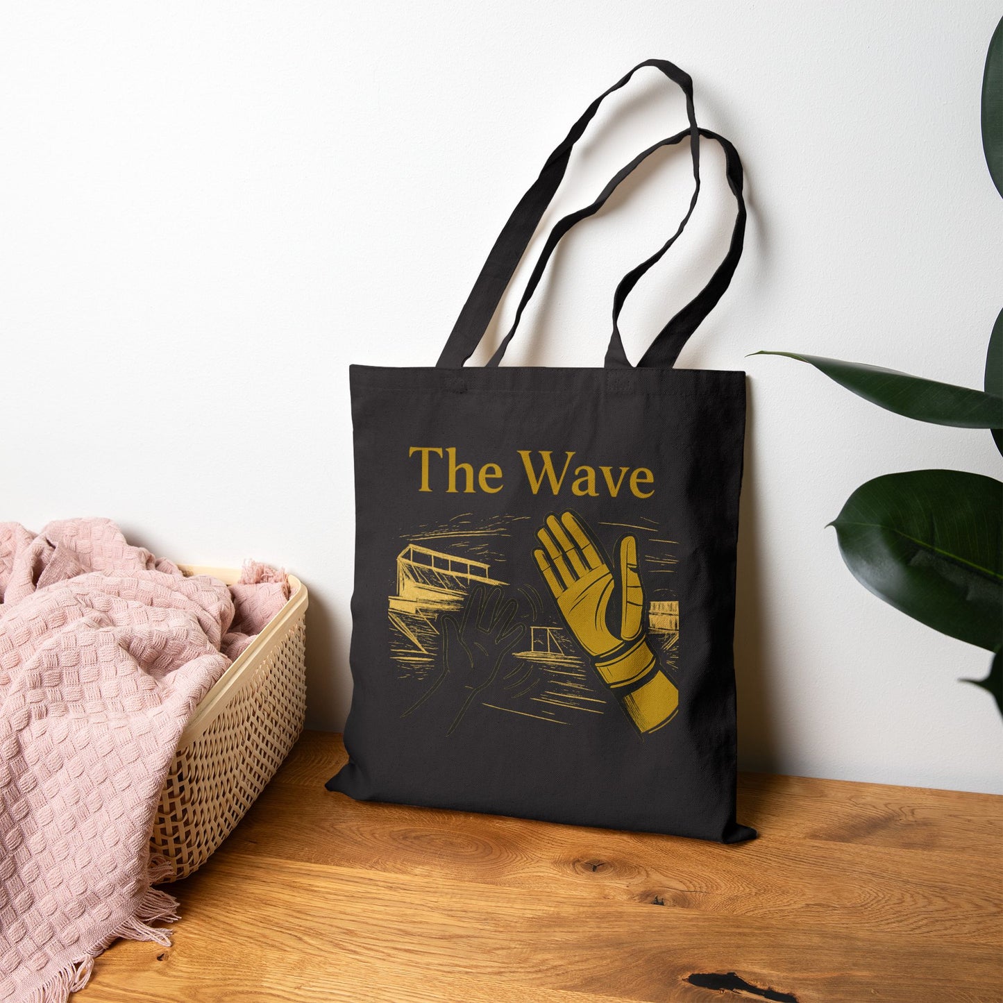 Iowa The Wave Tote Bag – Hawkeyes Game Day Canvas Tote – College Football Gift