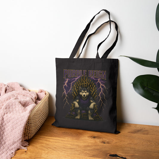 Washington Purple Reign Tote Bag – Huskies Game Day Canvas Tote – College Football Gift