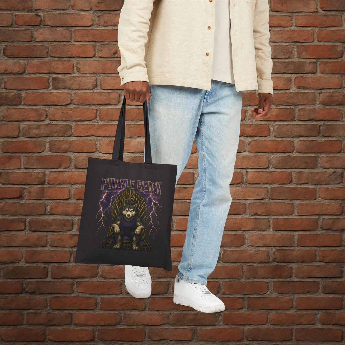 Washington Purple Reign Tote Bag – Huskies Game Day Canvas Tote – College Football Gift
