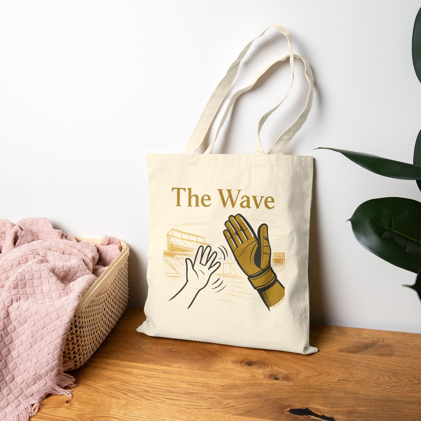 Iowa The Wave Tote Bag – Hawkeyes Game Day Canvas Tote – College Football Gift