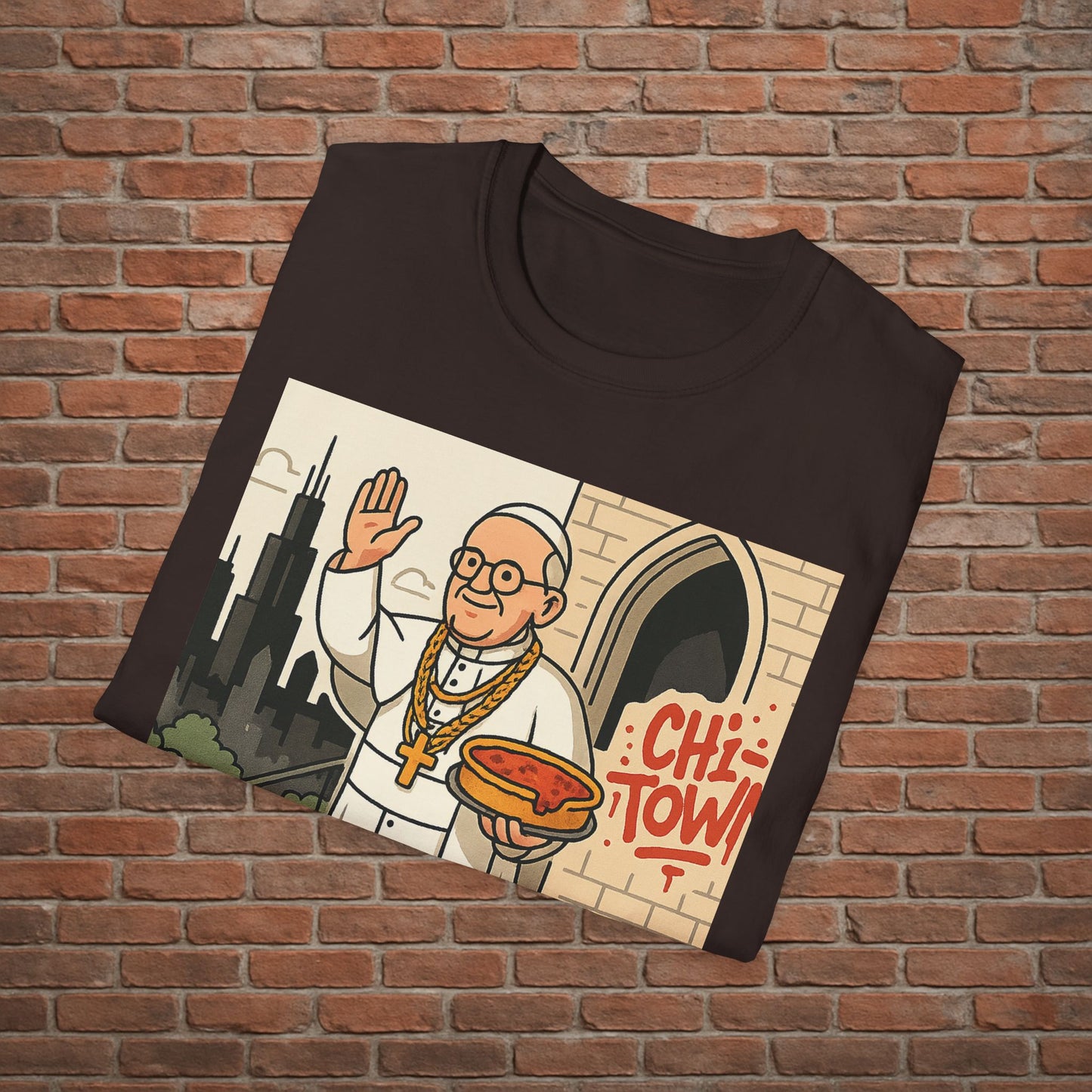 Pope Blessing T-Shirt – Funny Papal Graphic Tee – Viral Religious Streetwear – Sizes Small to 2XL