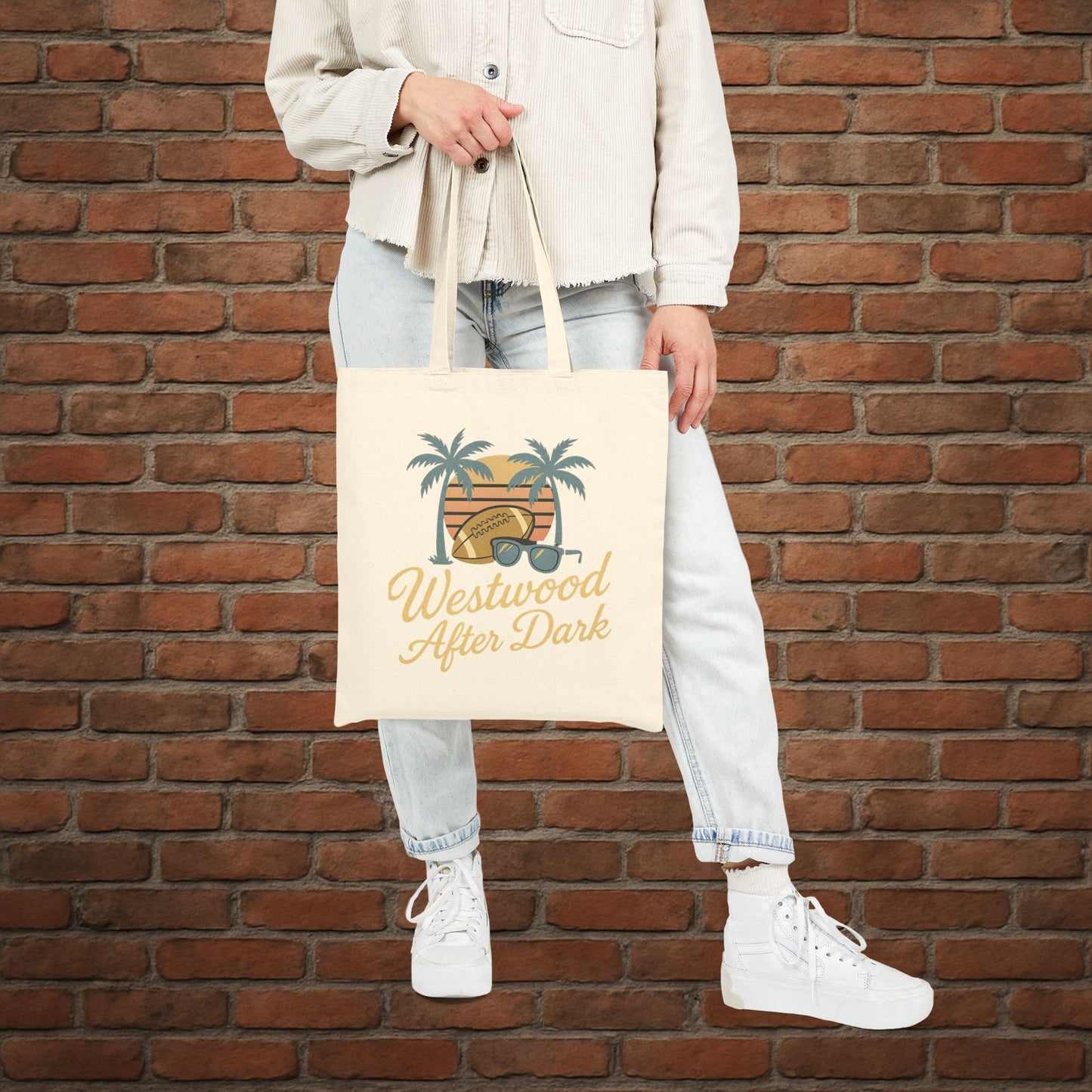 UCLA Westwood After Dark Tote Bag – Game Day Campus Tote – College Football Gift