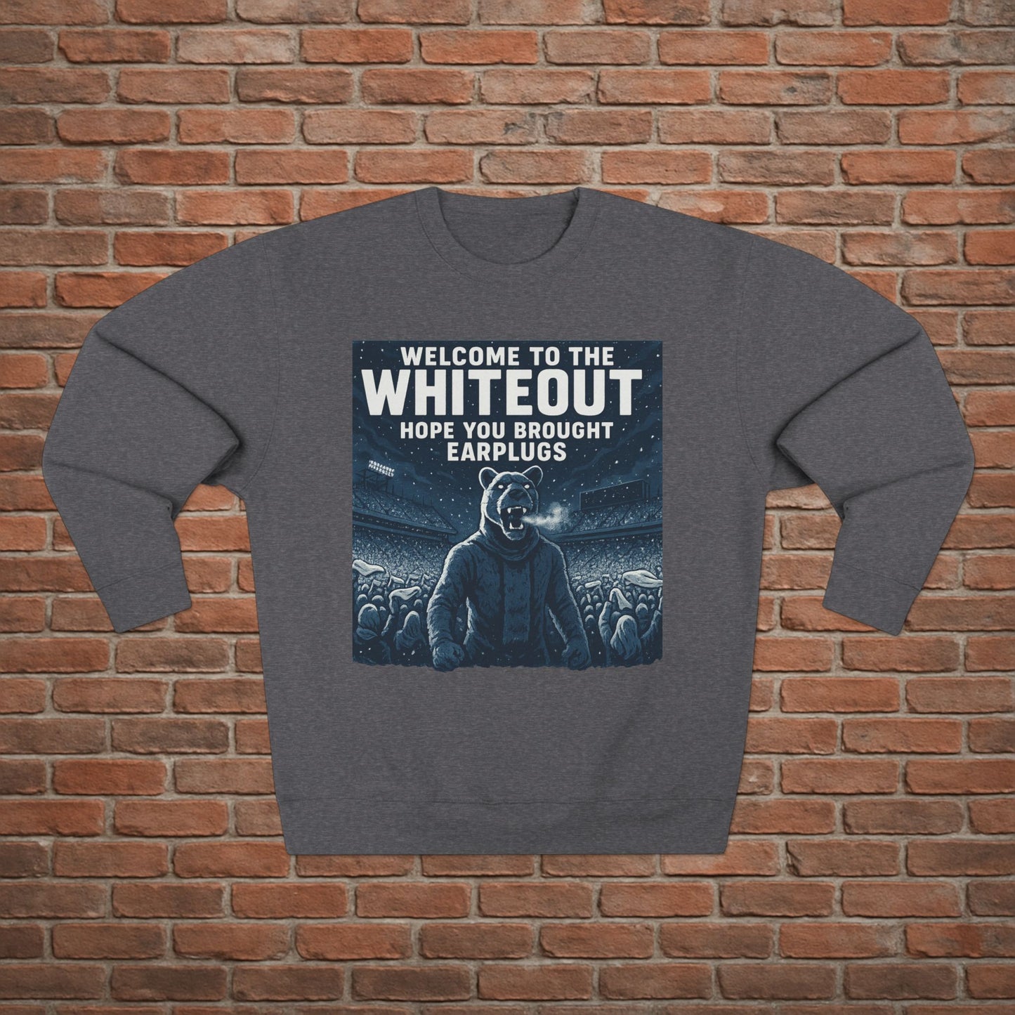 Penn State Nittany Lions 'Whiteout Game Sweatshirt' - PSU Game Day Crewneck - College Football Gift - S to XL - 3 Colors