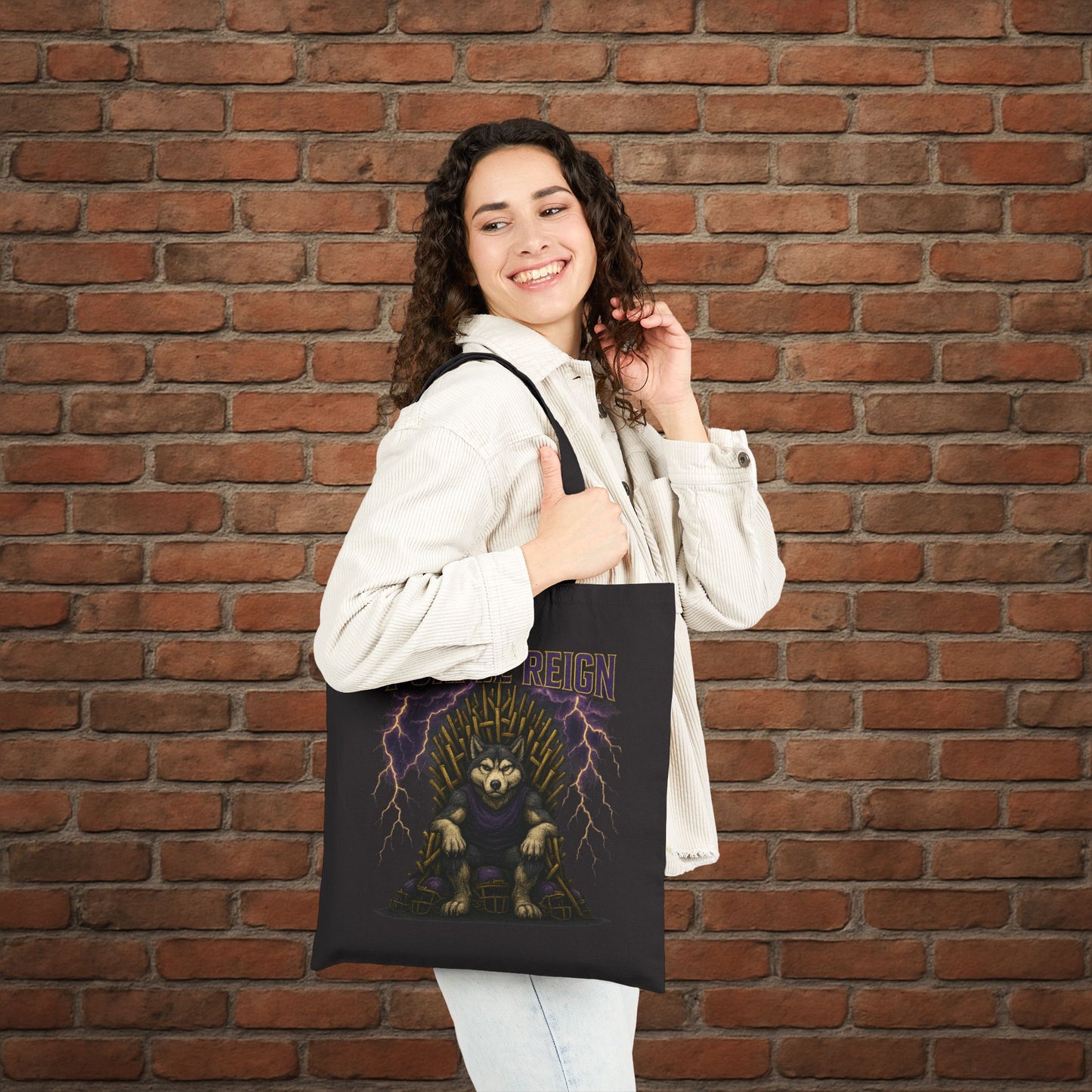Washington Purple Reign Tote Bag – Huskies Game Day Canvas Tote – College Football Gift
