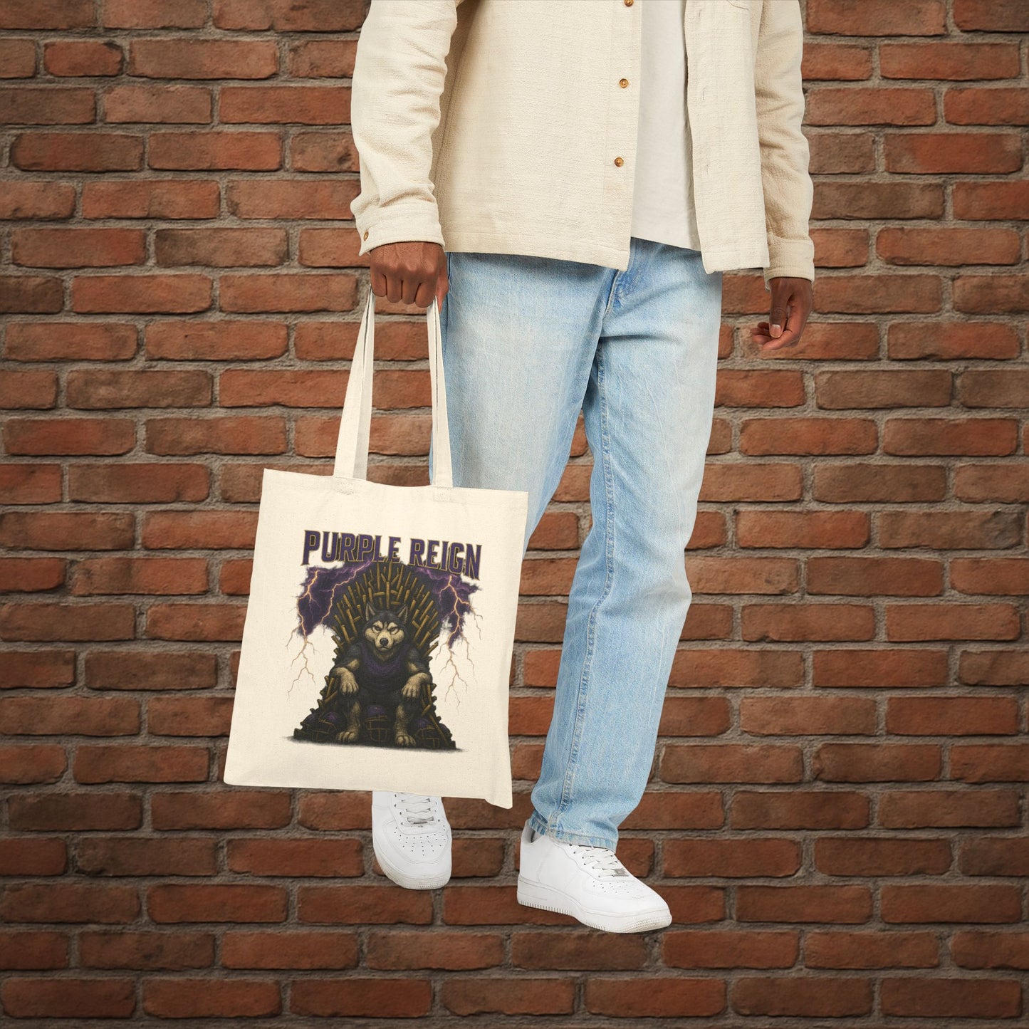 Washington Purple Reign Tote Bag – Huskies Game Day Canvas Tote – College Football Gift