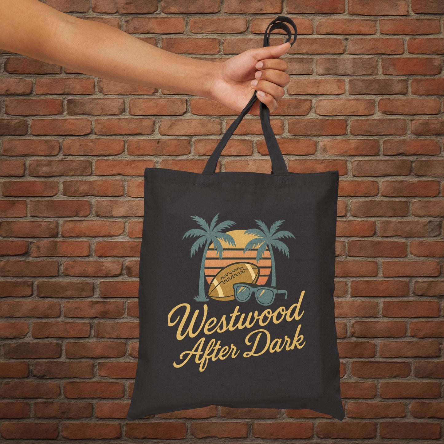 UCLA Westwood After Dark Tote Bag – Game Day Campus Tote – College Football Gift