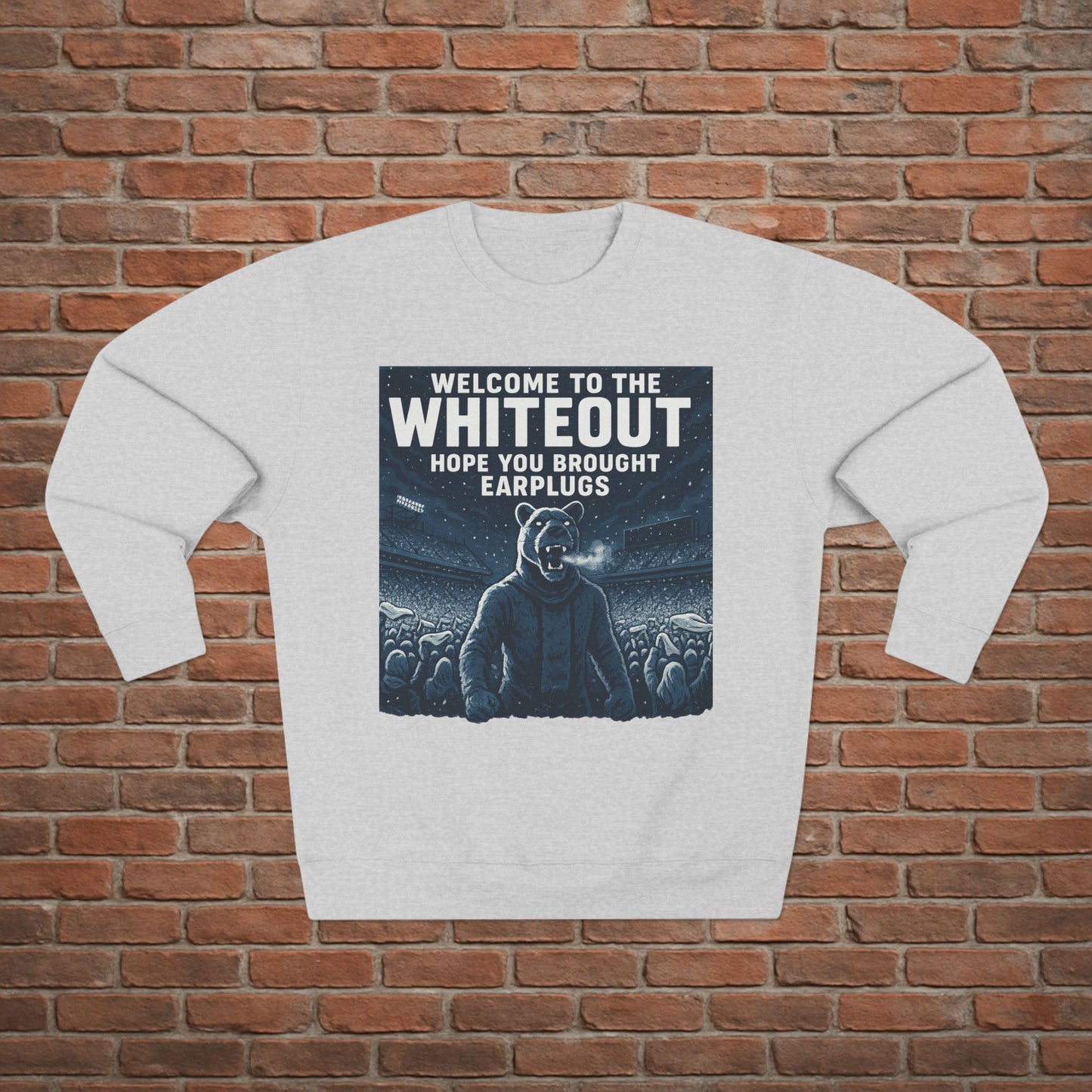 Penn State Nittany Lions 'Whiteout Game Sweatshirt' - PSU Game Day Crewneck - College Football Gift - S to XL - 3 Colors