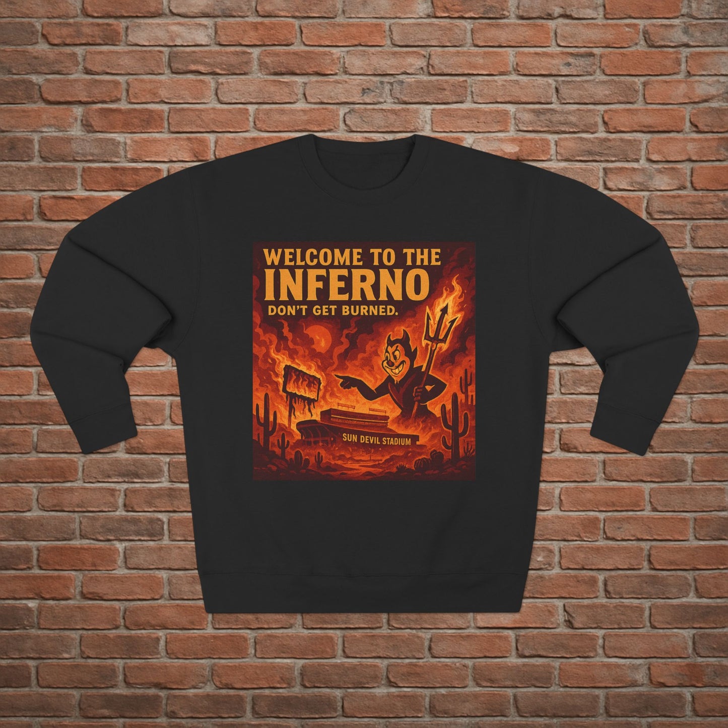 Arizona State Sun Devils 'Welcome to the Inferno Sweatshirt' - ASU Game Day Crewneck - College Football Gift - S to XL - 3 Colors